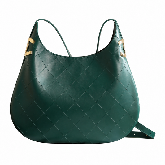 Chanel 31 Large Shopping Bag Forest Green Lambskin | Gold CC Bar & Crossbody Strap — 32cm