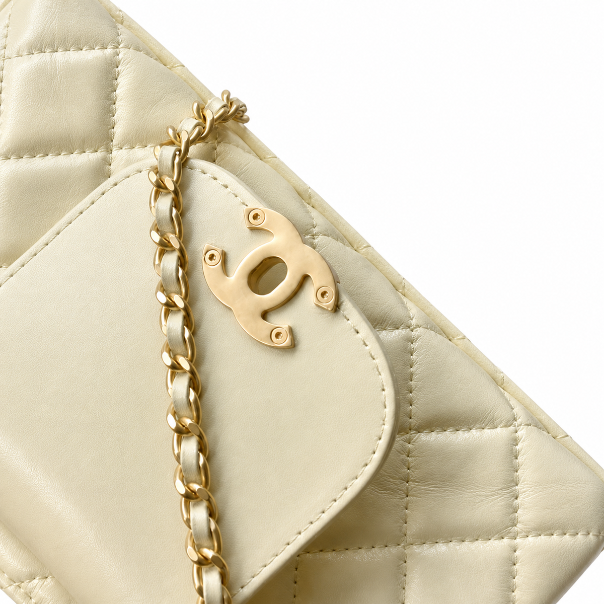 Chanel Classic Quilted Mini Flap Bag | CC Turn-Lock Leather Chain Strap — 13x19cm