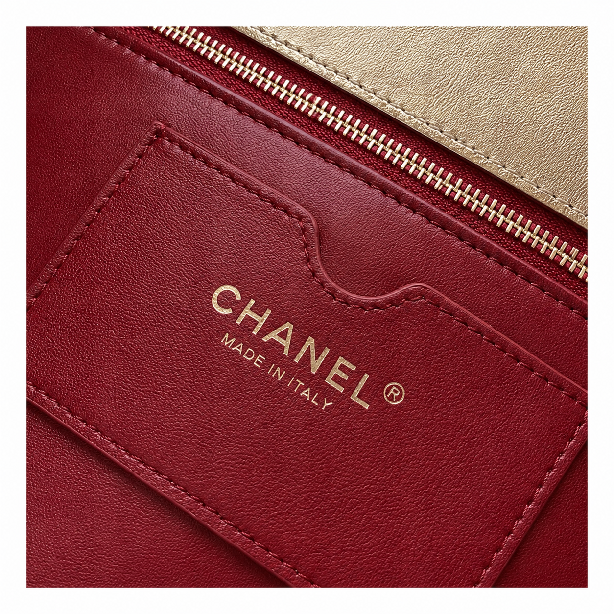 Chanel Champagne Gold Crinkled Metallic Envelope Bag | Chevron Quilting & Gold CC Turn-Lock