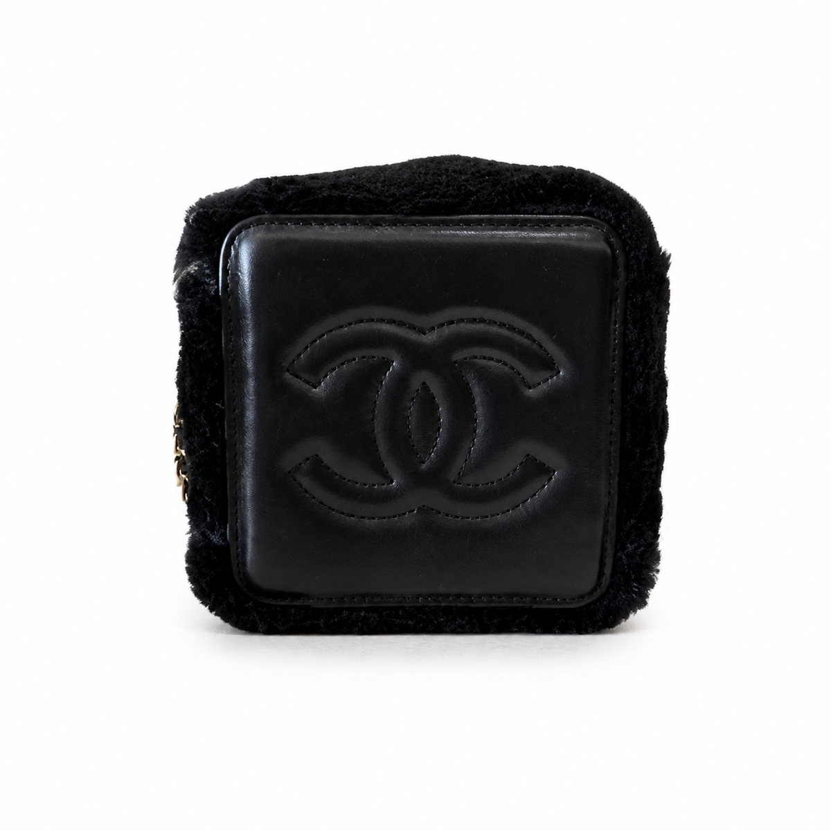 Chanel Quilted CC Structured Box Bag | Gold Chain — 18cm