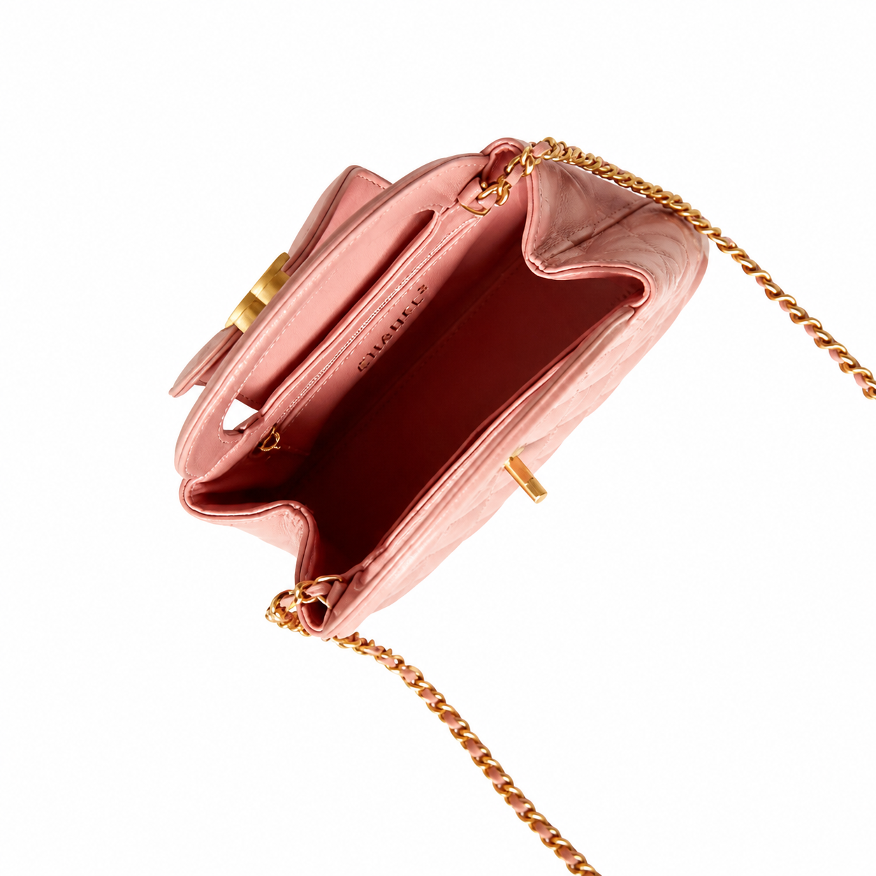 Chanel Classic Quilted Mini Flap Bag | CC Turn-Lock Leather Chain Strap — 13x19cm