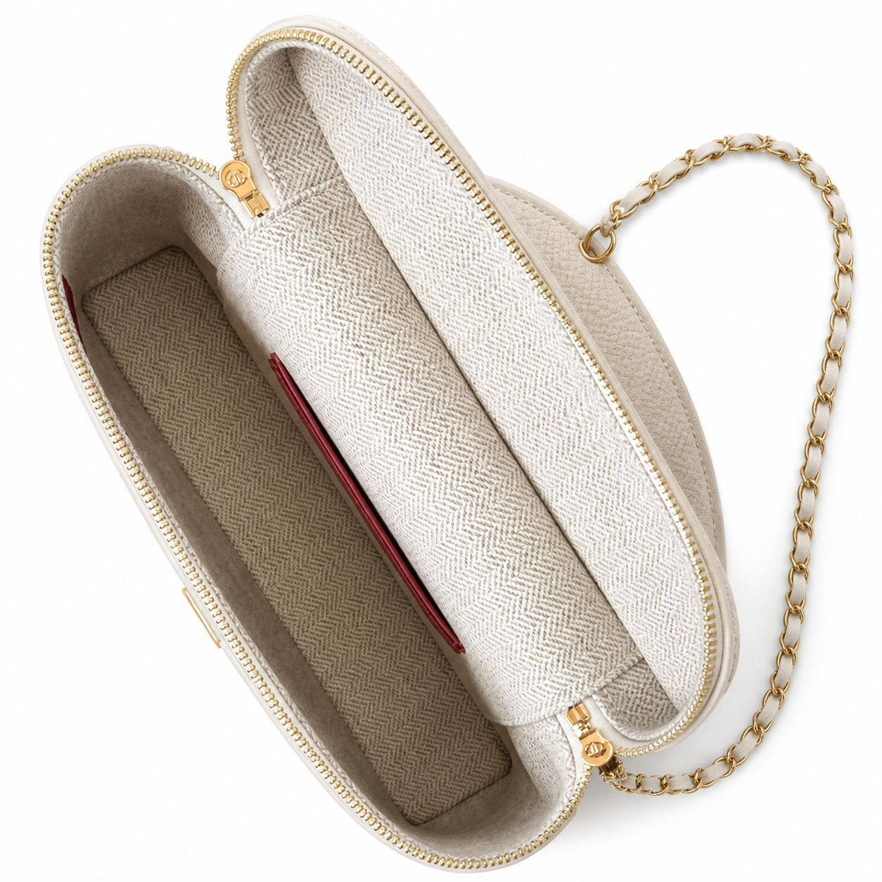 Chanel Burgundy Caviar Leather CC Flap Bag | Gold Chain — 23cm