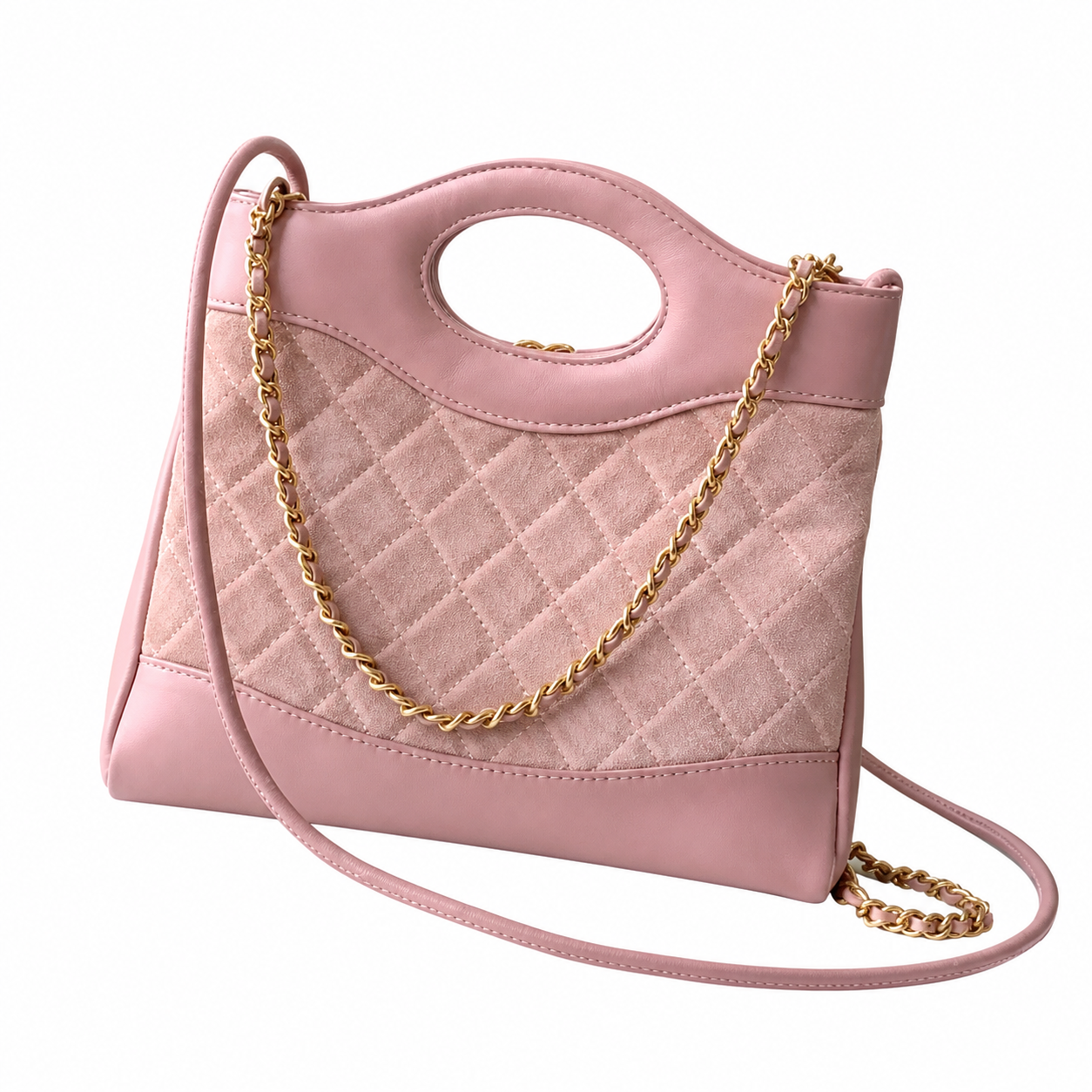 Chanel Classic Quilted Flap Bag | CC Turn-Lock Leather Chain Strap — 22x23cm