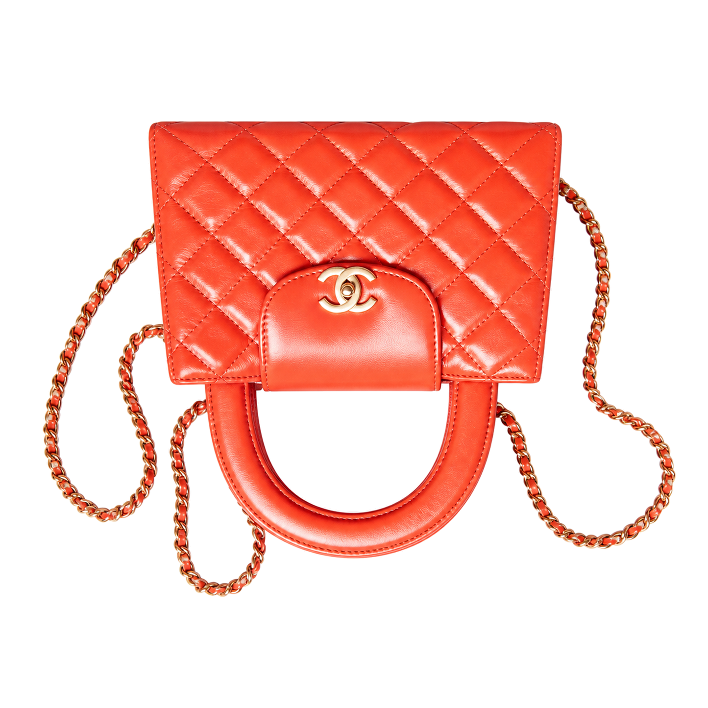 Chanel Classic Quilted Mini Flap Bag | CC Turn-Lock Leather Chain Strap — 13x19cm