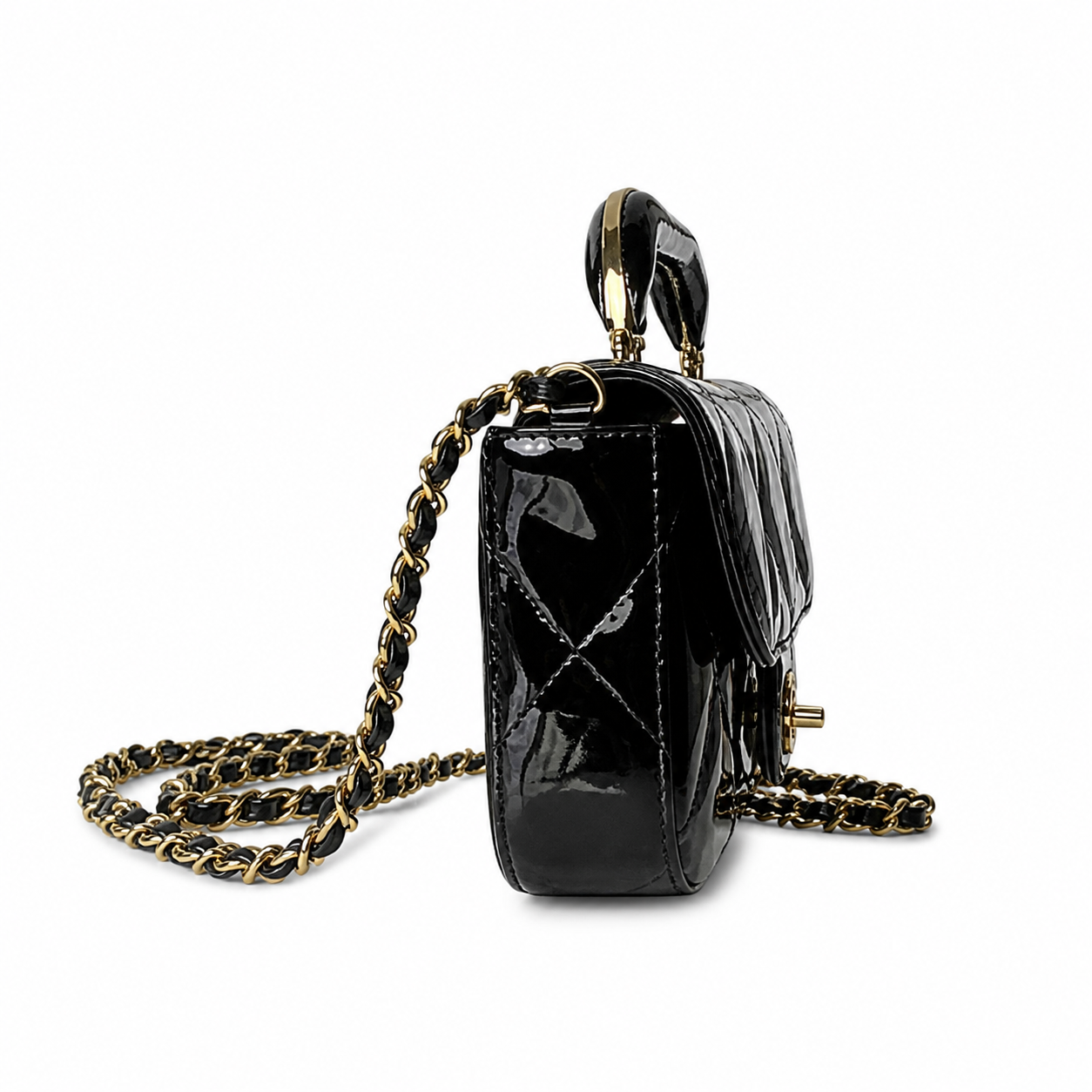 Chanel Classic Quilted Wallet on Chain WOC | CC Turn-Lock Chain Strap — 18cm