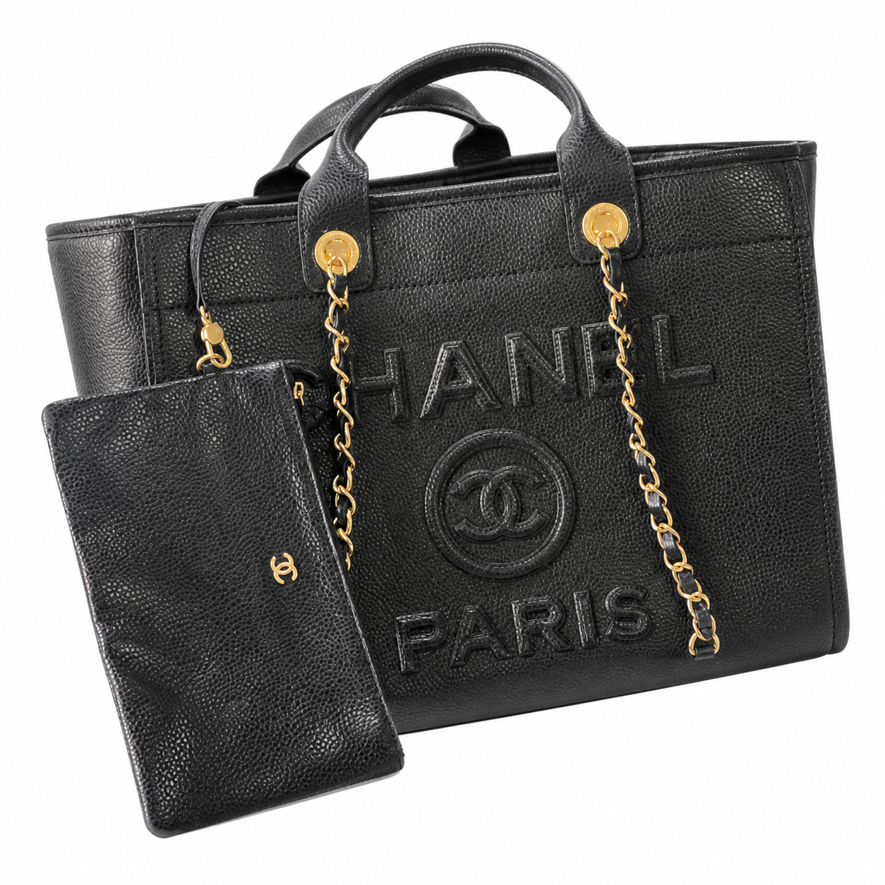 Chanel Classic Quilted Flap Bag | CC Turn-Lock Leather Chain Strap — 30x50cm
