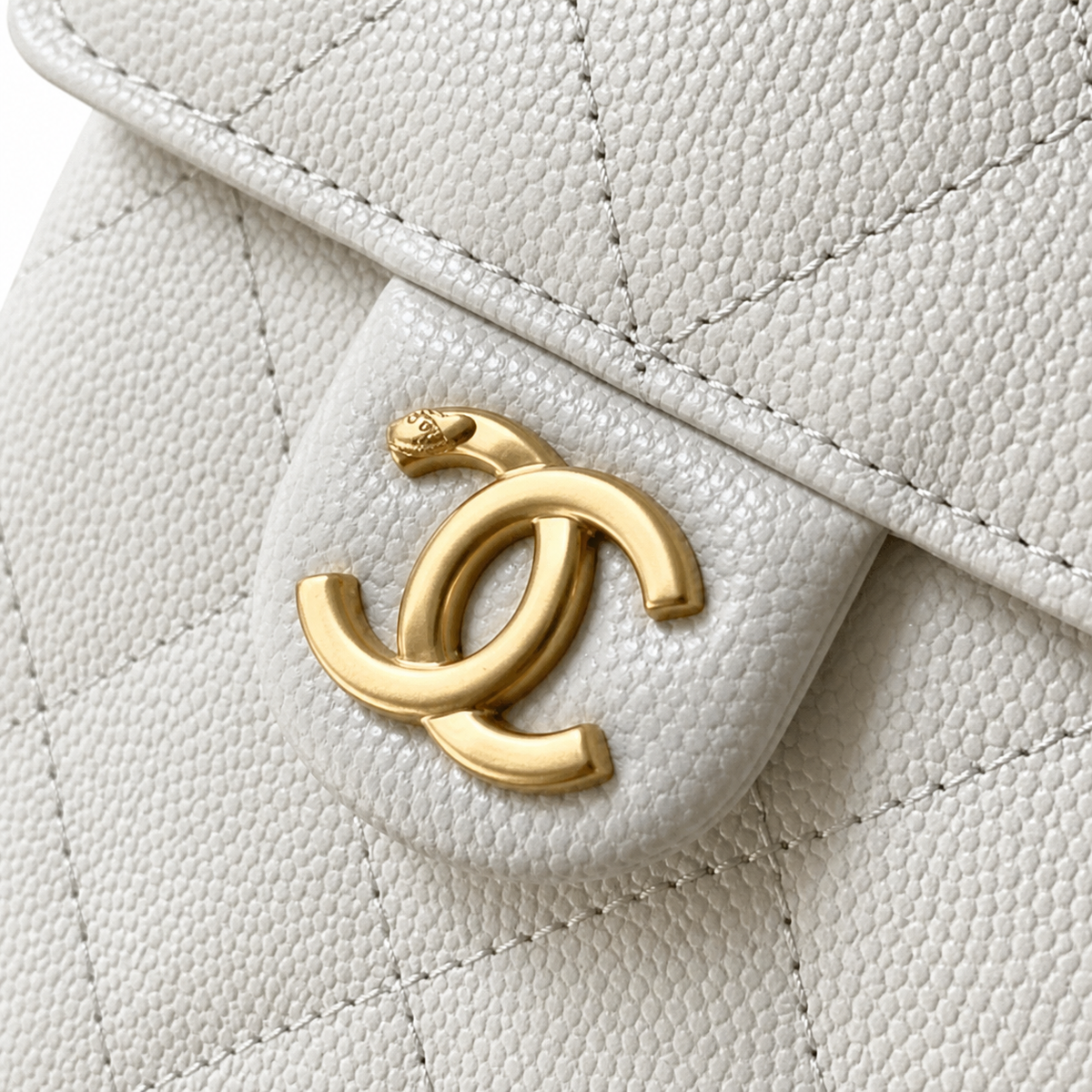 Chanel Classic Quilted Handbag | CC Turn-Lock Rigid Top Handle Chain Strap — 26x30cm