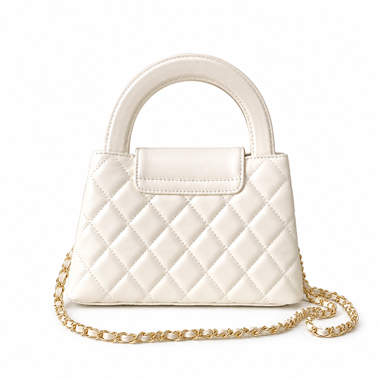 Chanel Classic Quilted Mini Flap Bag | CC Turn-Lock Leather Chain Strap — 13x19cm