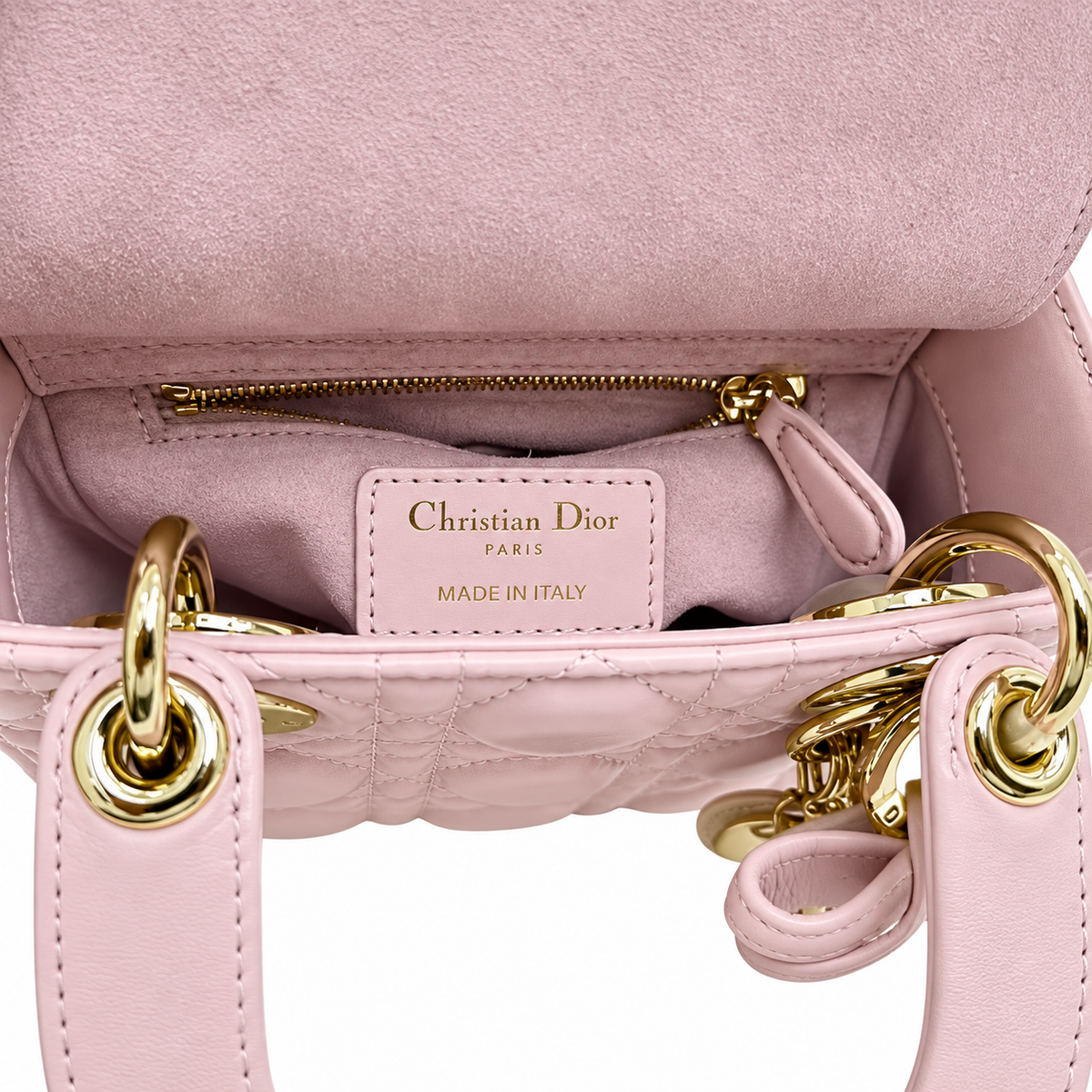 Dior Cannage Quilted Compact Travel Bag 17cm