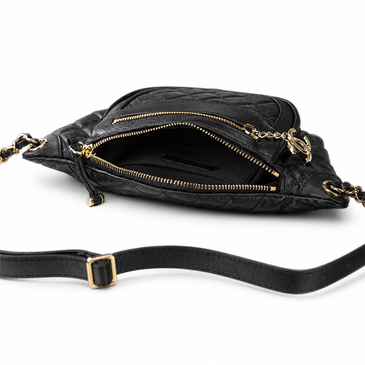 Chanel CC Quilted Elongated Flap Bag | Gold Hardware & Chain — 34cm