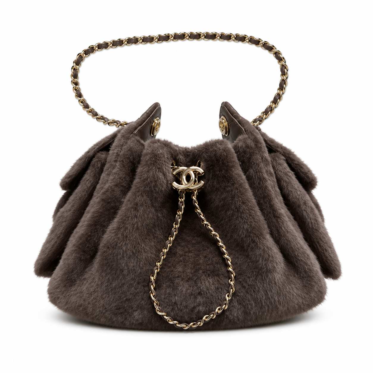 Chanel Classic Quilted Medium Top Handle Handbag | CC Turn-Lock Chain Strap — 22cm