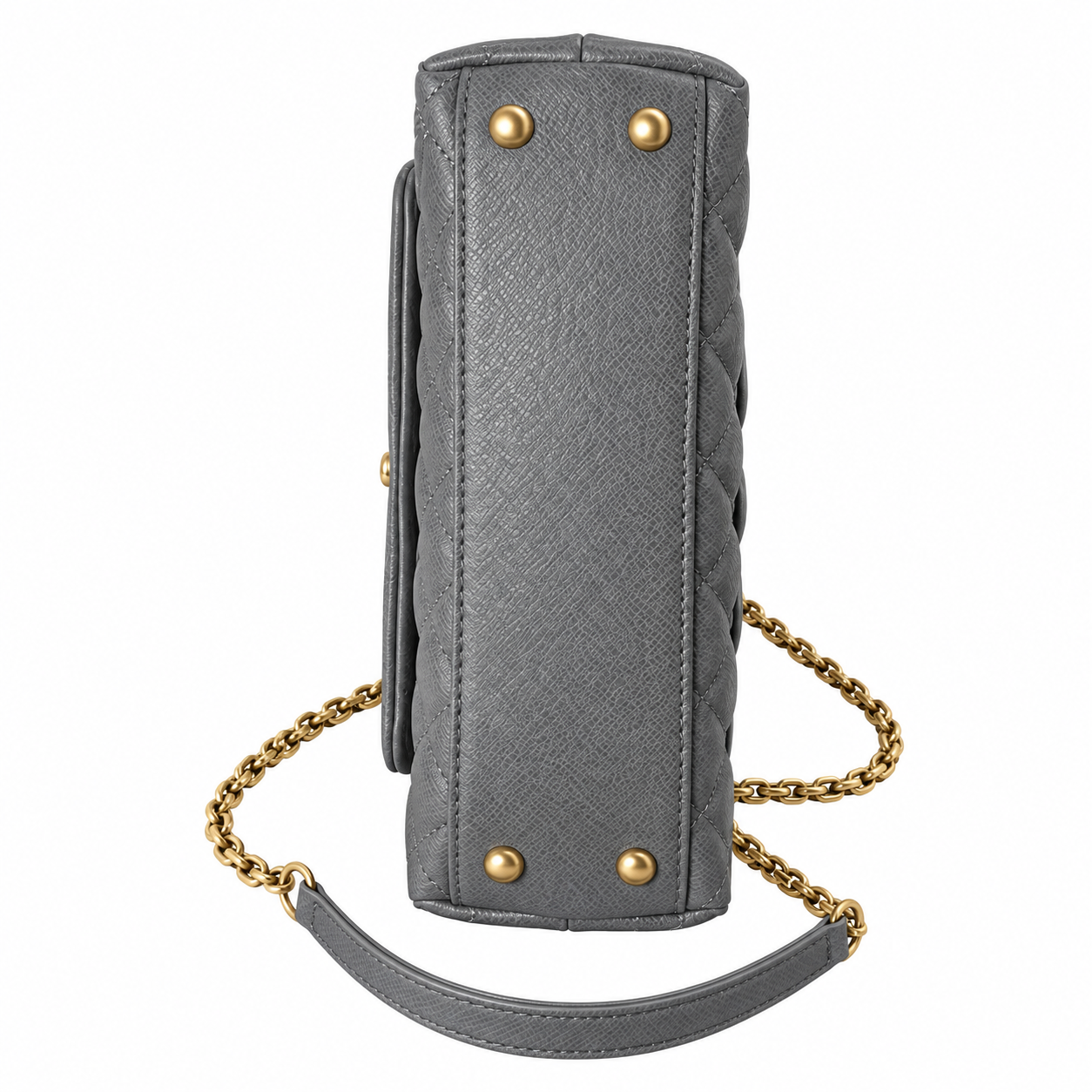 Chanel Coco Handle Quilted Caviar Top Handle Bag Grey 23cm