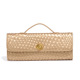 Woven Leather Long Clutch Bag 24cm