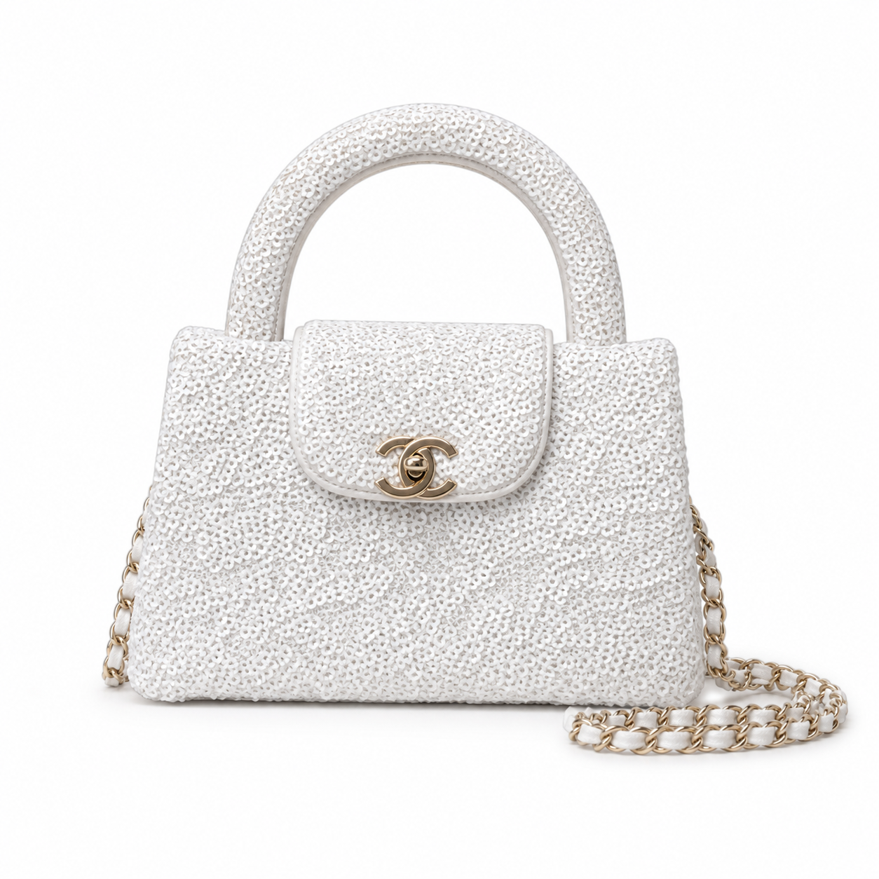 Chanel Classic Quilted Mini Flap Bag | CC Turn-Lock Leather Chain Strap — 13x19cm