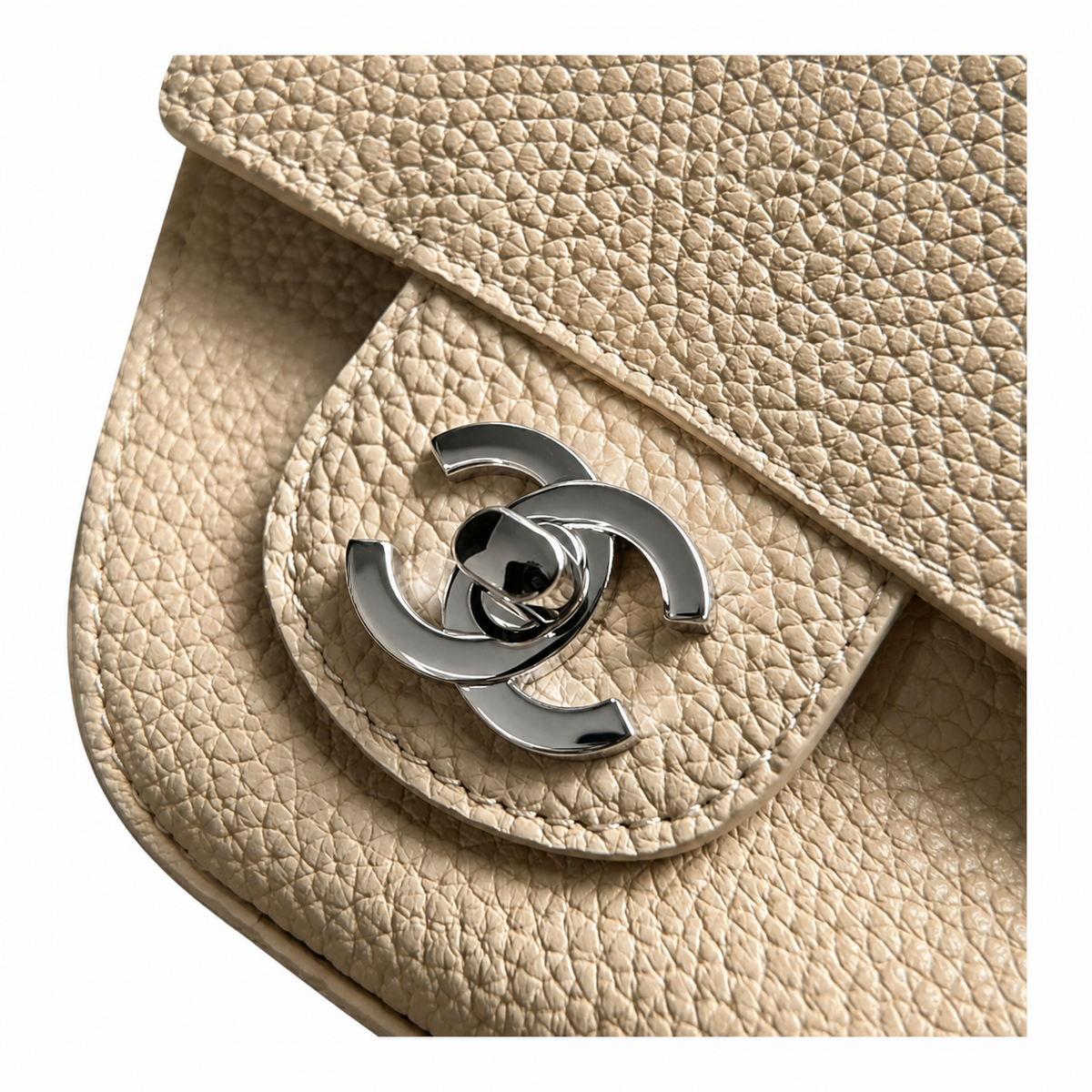 Chanel Classic Quilted Mini Flap Bag | CC Turn-Lock Leather Chain Strap — 13cm