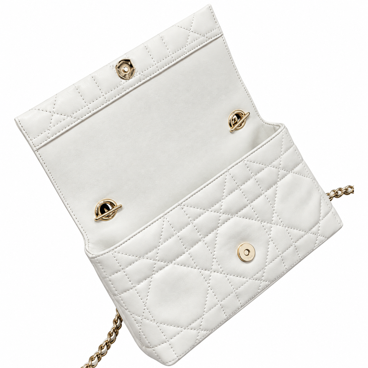 Dior Cannage Quilted Compact Shoulder Bag 21cm