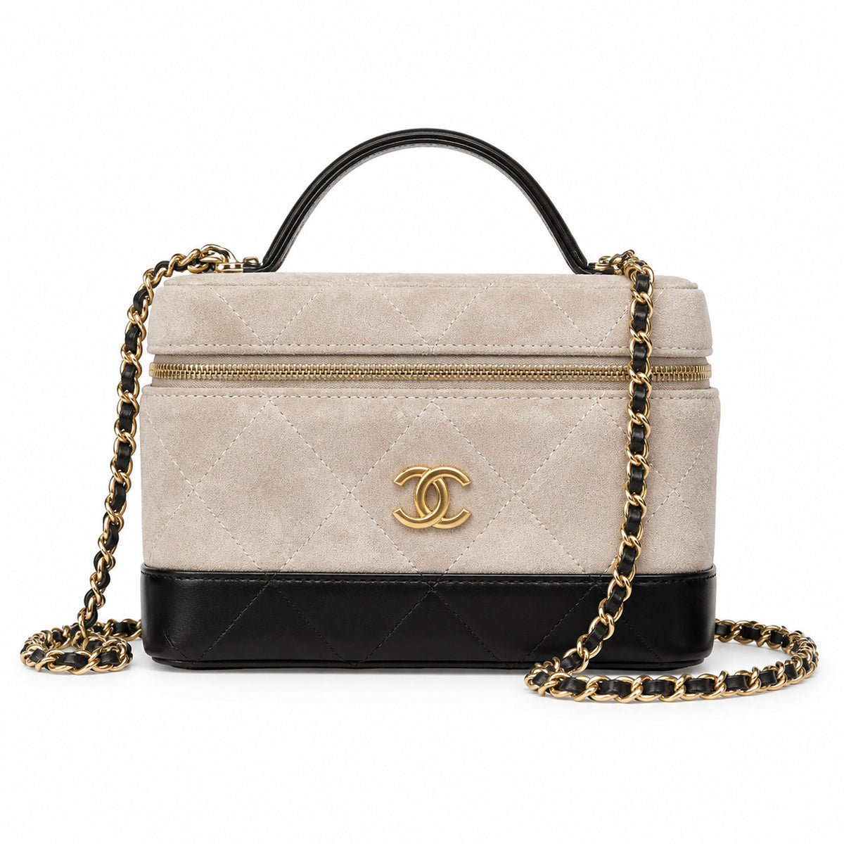 Chanel Classic Quilted Square Flap Bag | CC Hardware & Gold Chain — 19.5cm