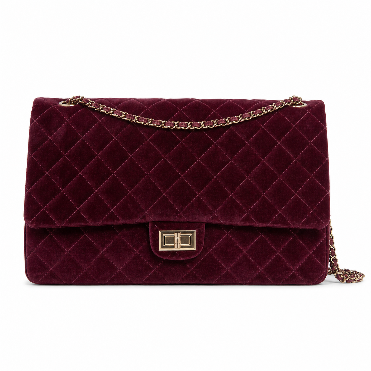 Chanel Classic Quilted Large Shoulder Bag | CC Hardware & Gold Chain — 31cm
