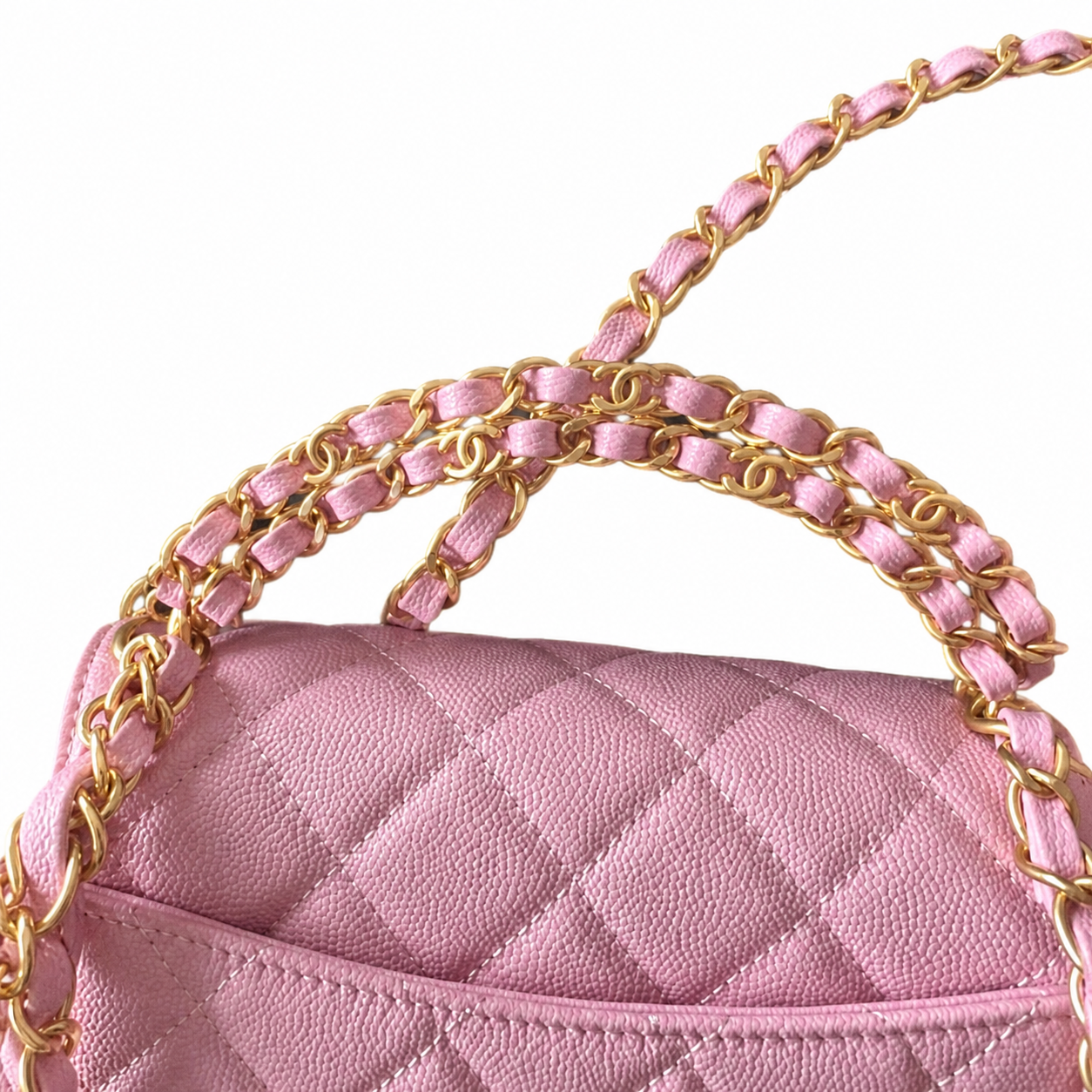 Chanel Classic Quilted Mini Flap Bag | CC Turn-Lock Chain Strap — 19cm