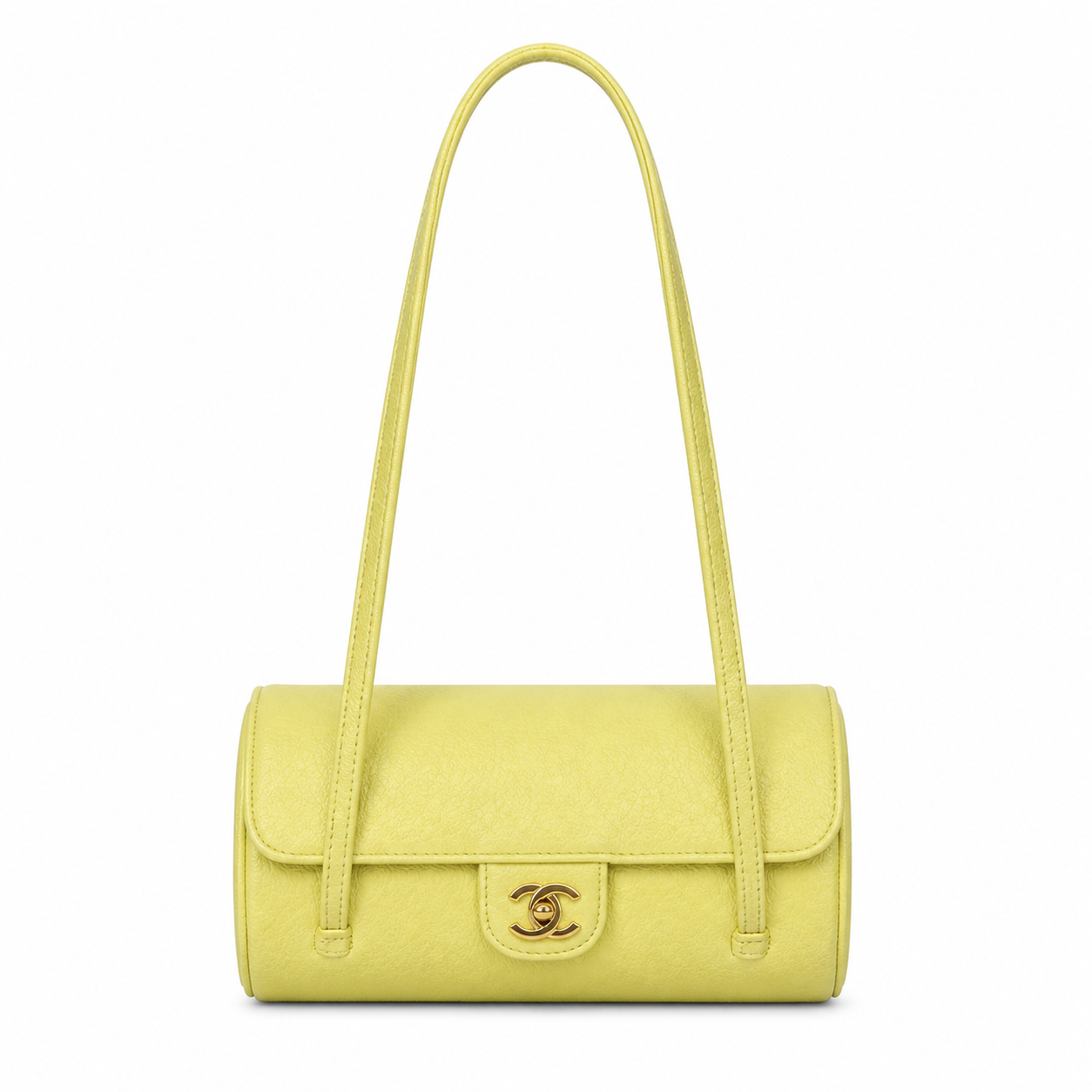 Chanel Lime Yellow Cylindrical Shoulder Bag | Triple Rope Strap — 20cm