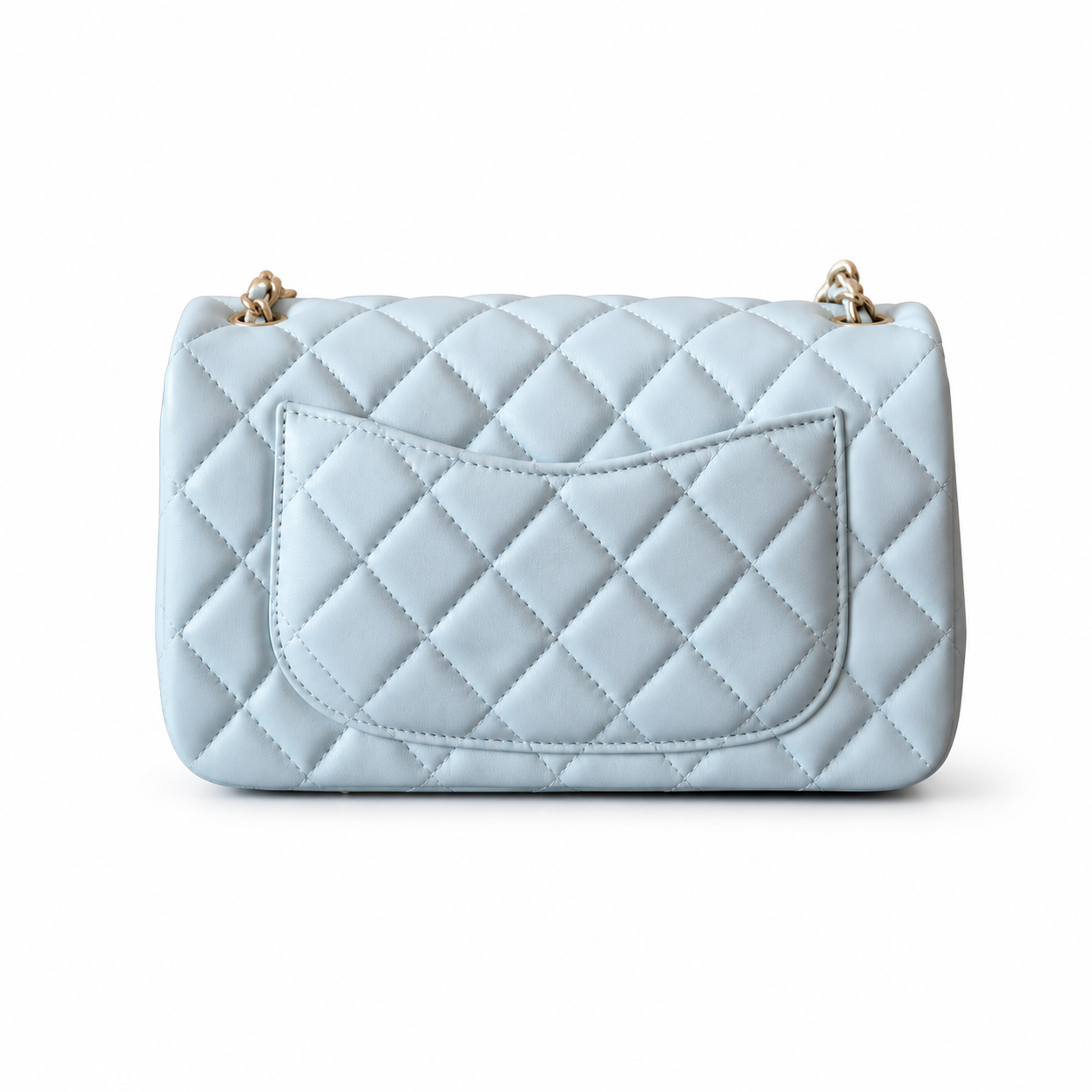 Chanel Classic Flap Bag | CC Turn-Lock Gold Chain Diamond Quilted — 13x20cm
