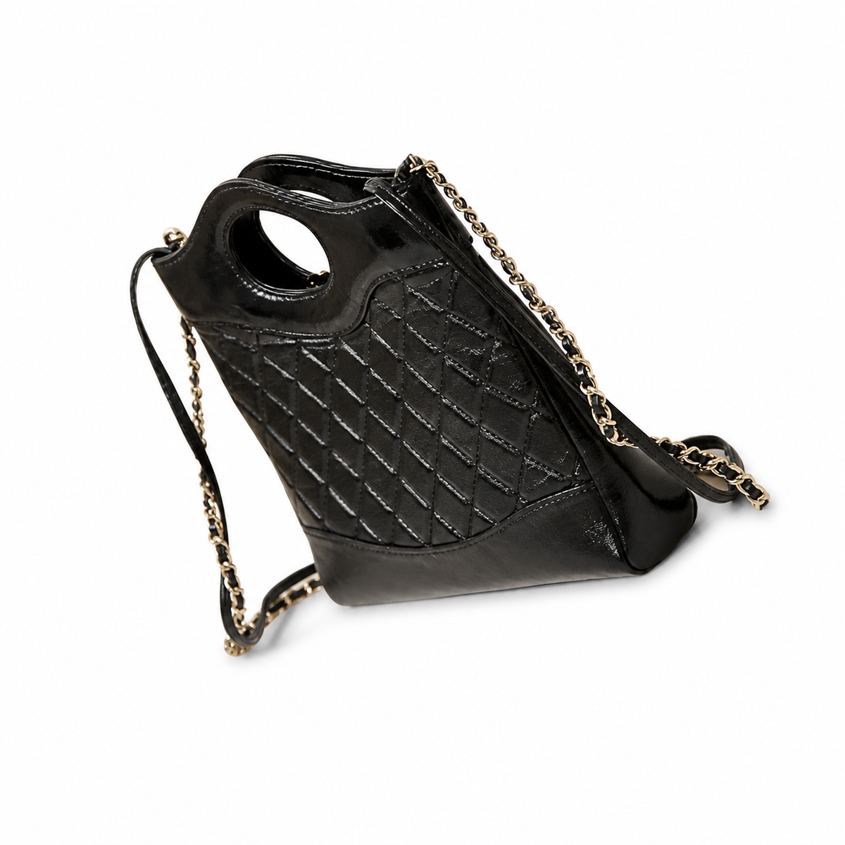 Chanel Classic Quilted Flap Bag | CC Turn-Lock Leather Chain Strap — 22x23cm