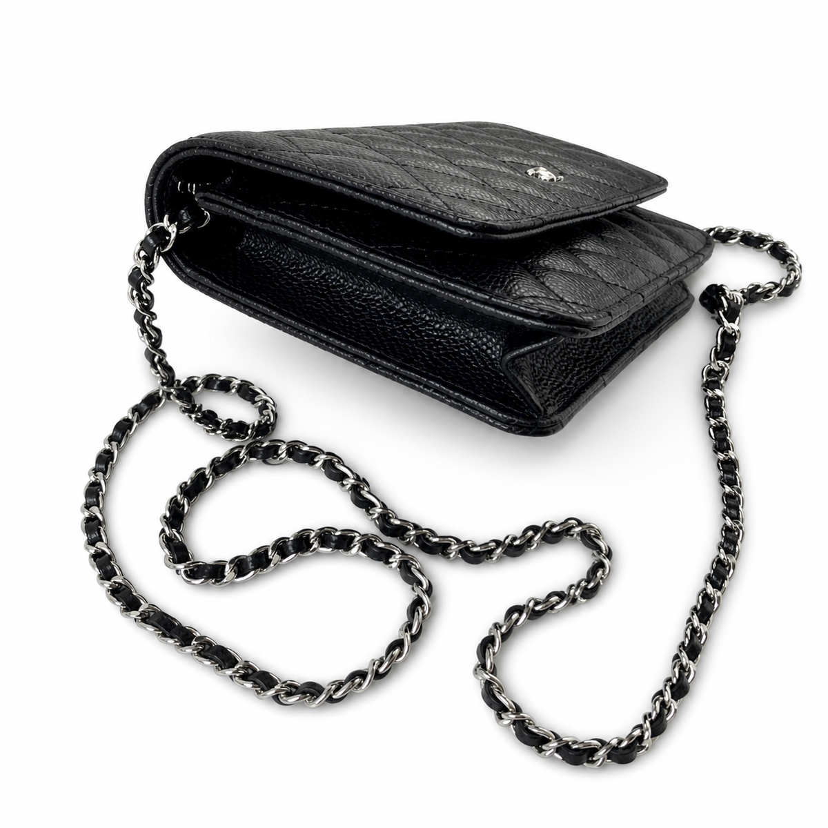 Chanel Classic Quilted Flap Bag | CC Turn-Lock Leather Chain Strap — 19cm