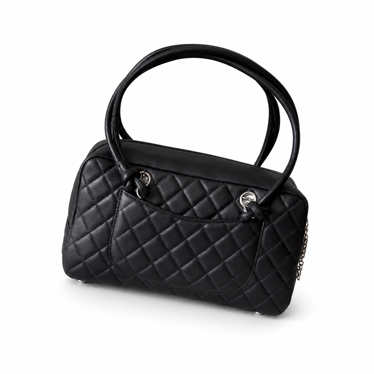 Chanel Quilted CC Medium Top Handle Bag | Detachable Chain — 27cm