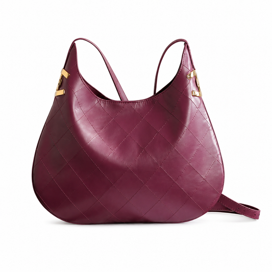 Chanel 31 Large Shopping Bag Burgundy Plum Lambskin | Gold CC Bar & Crossbody Strap — 32cm