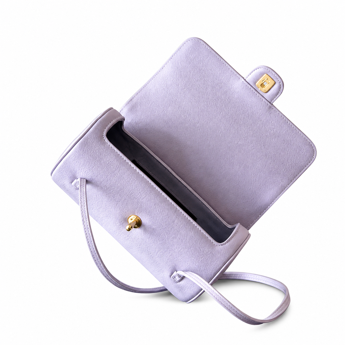 Chanel Lavender Caviar Cylindrical Shoulder Bag | Gold CC — 20cm