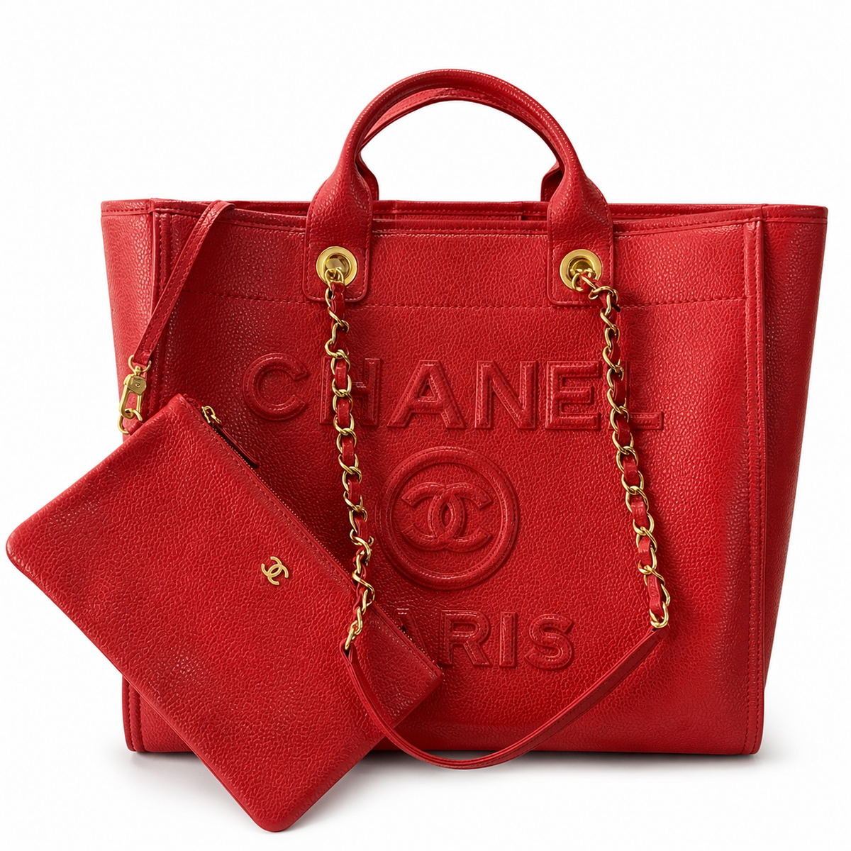 Chanel Classic Quilted Flap Bag | CC Turn-Lock Leather Chain Strap — 30x50cm