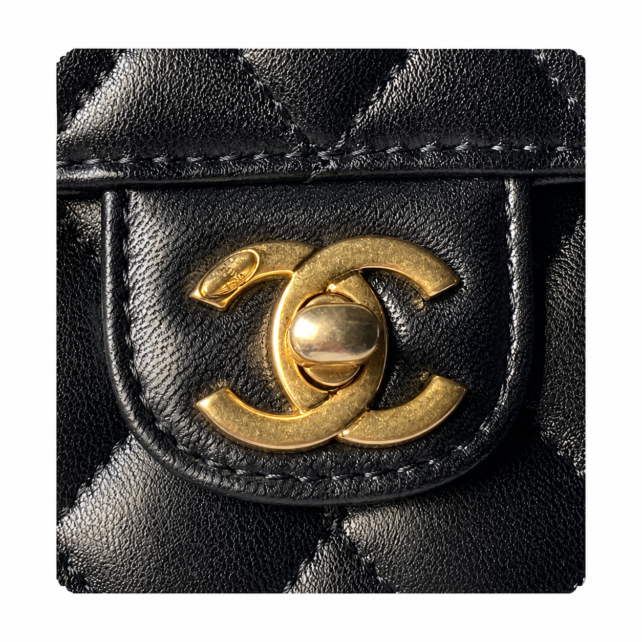 Chanel Classic Quilted Vertical Flap Bag | CC Turn-Lock Chain Strap — 23cm