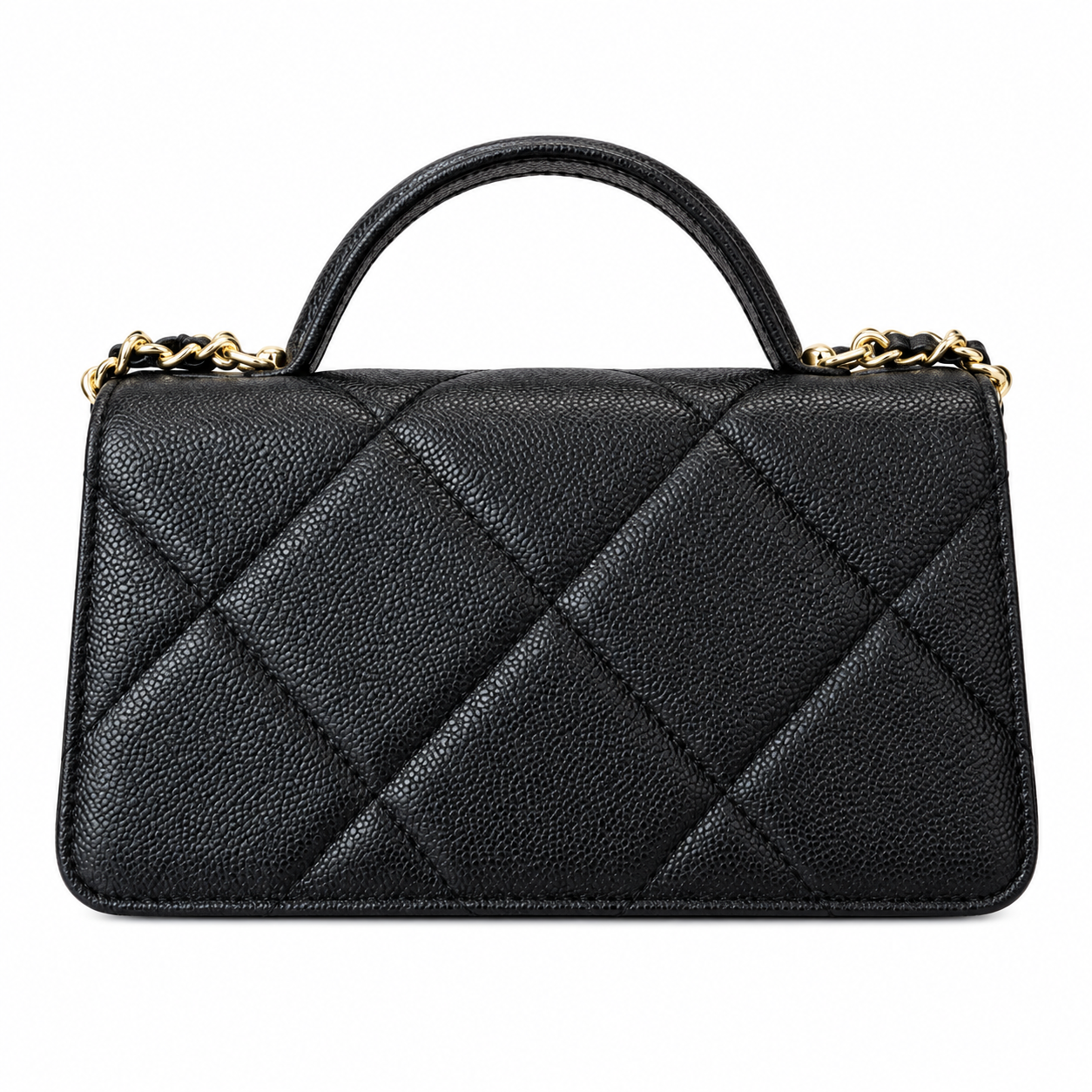 Chanel Trendy CC Quilted Caviar Top Handle WOC Black 19cm
