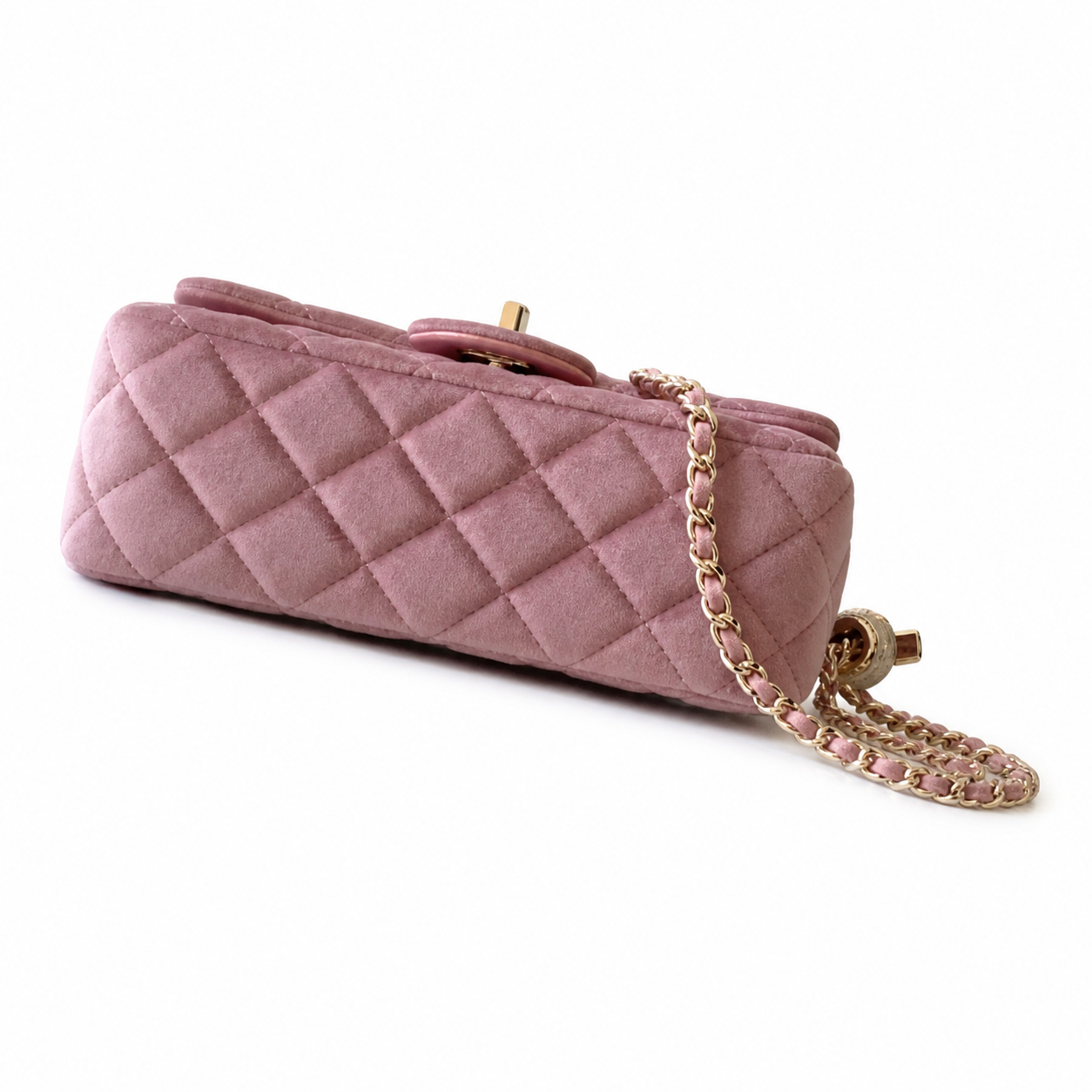 Chanel Classic Quilted Flap Bag | CC Turn-Lock Leather Chain Strap — 13x20cm
