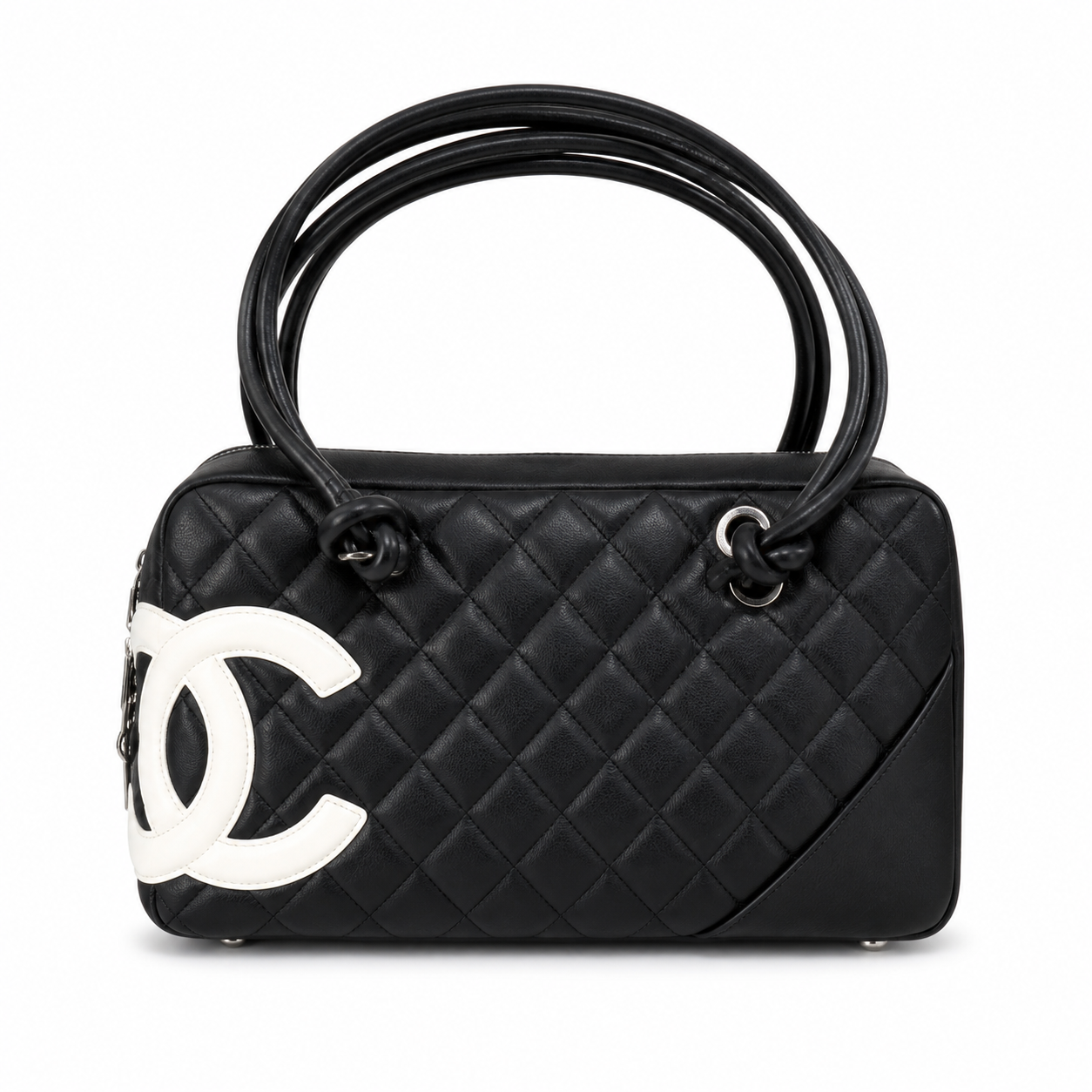 Chanel Quilted CC Medium Top Handle Bag | Detachable Chain — 27cm