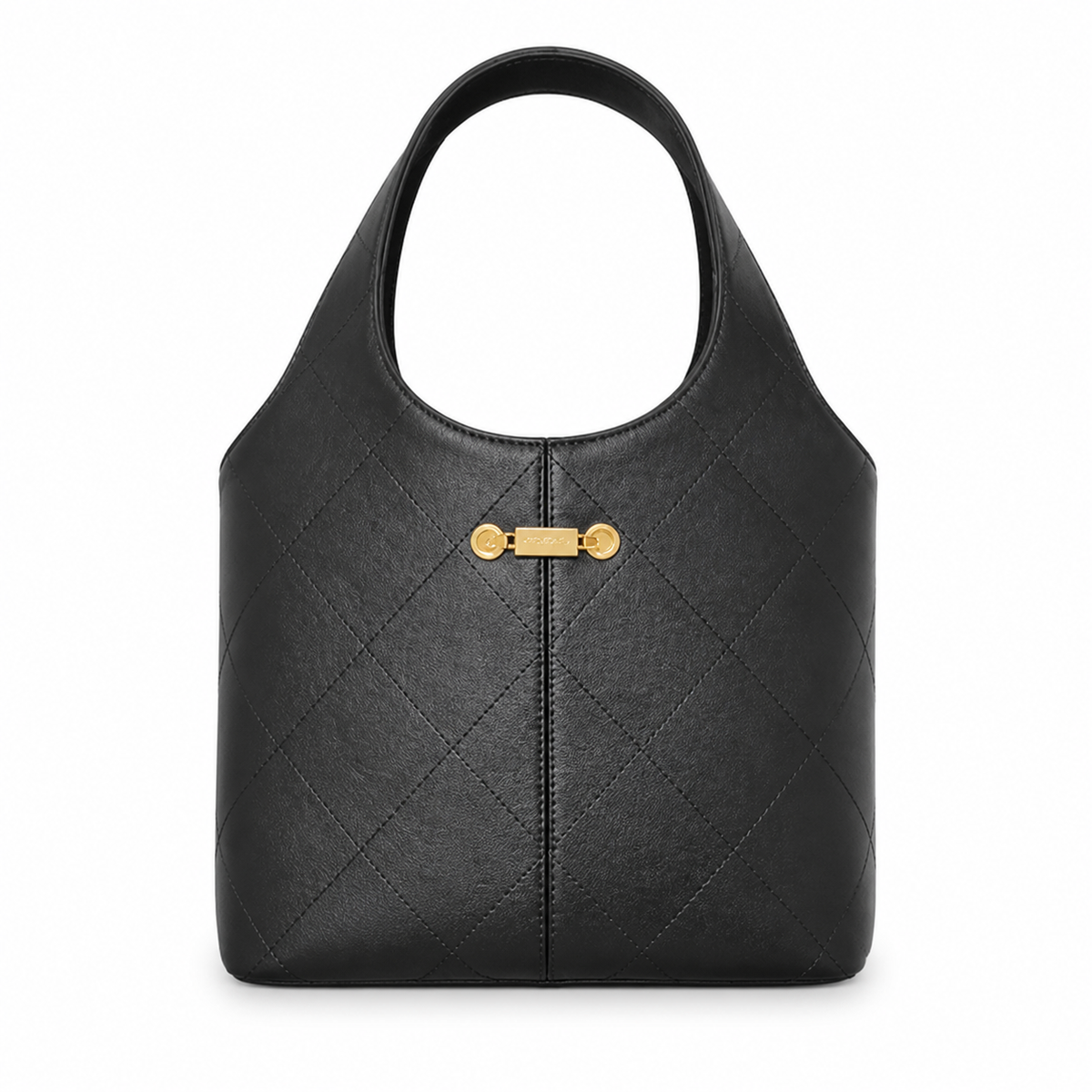 Chanel Black Quilted Leather Large Hobo Tote | Gold Bar Clasp & Arch Top Handle