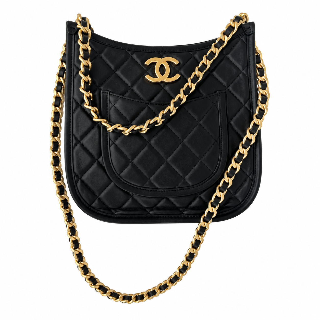 Chanel Quilted Medium Crossbody Flap Bag 24×22.5×7.5cm