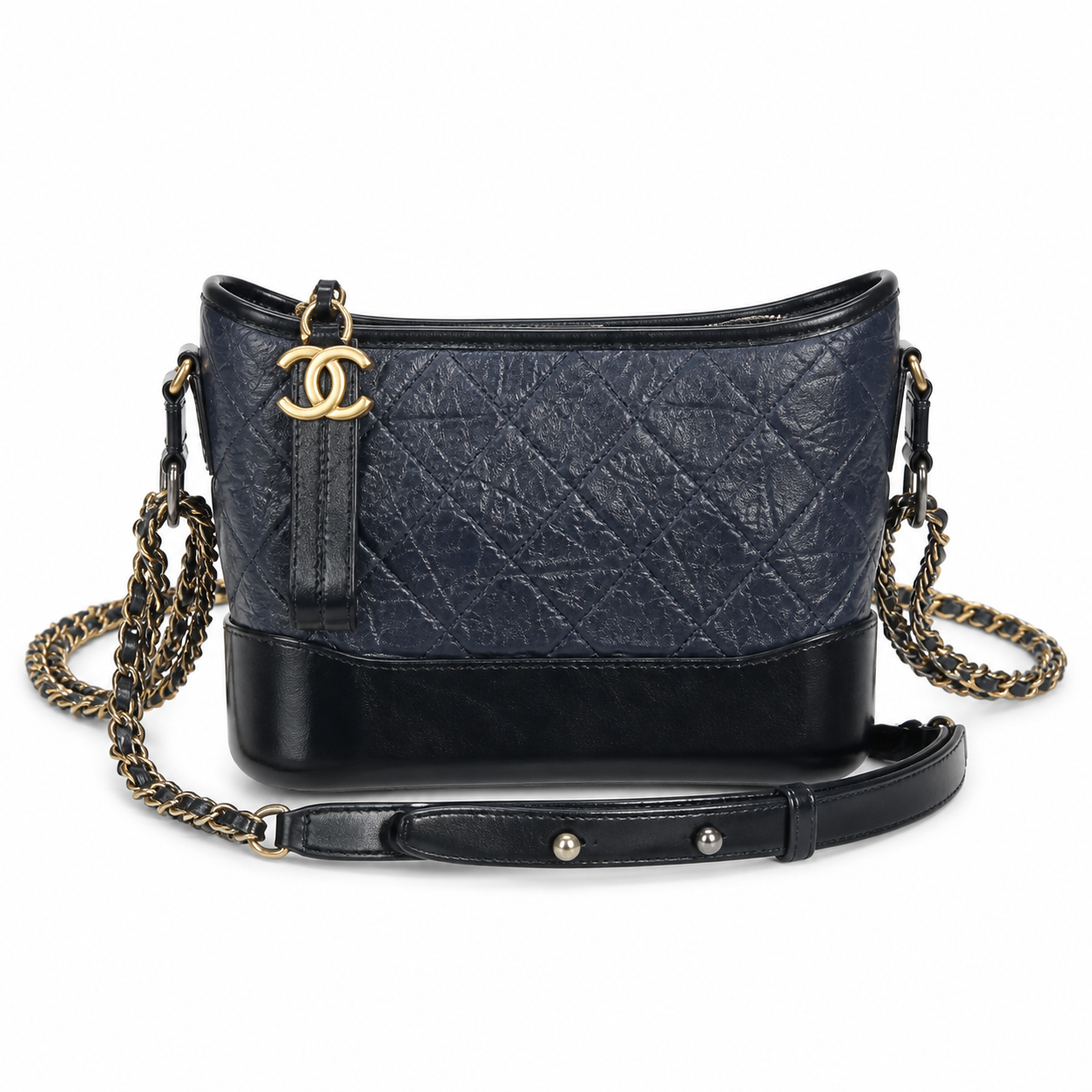 Chanel Classic Quilted Flap Bag | CC Turn-Lock Gold Hardware Leather Chain — 15x20cm