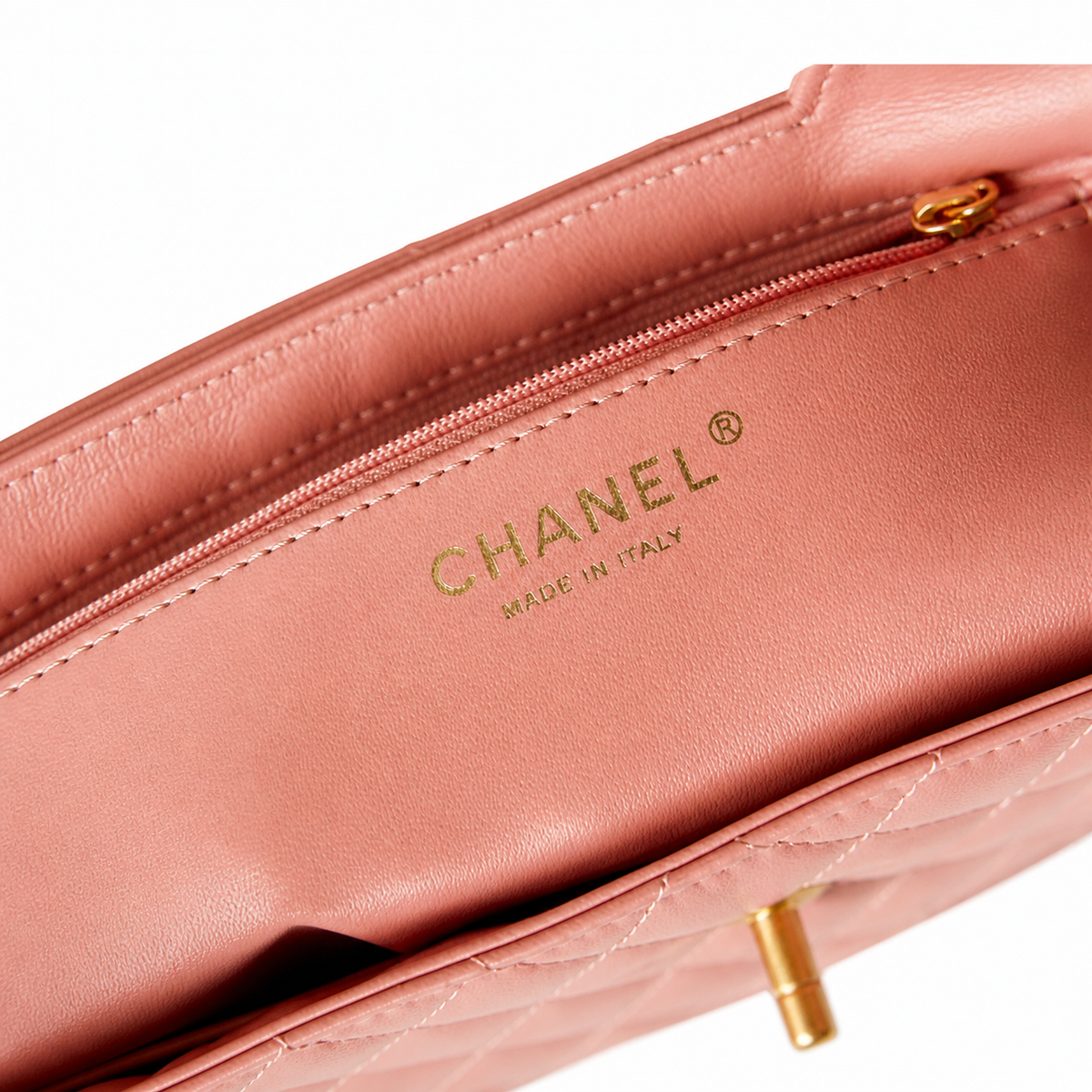 Chanel Classic Quilted Mini Flap Bag | CC Turn-Lock Leather Chain Strap — 13x19cm