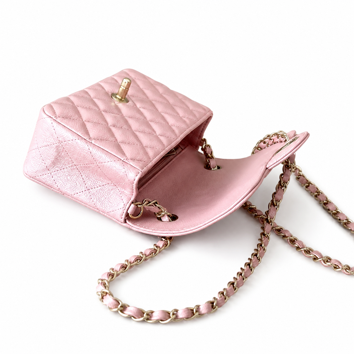 Chanel Classic Quilted Small Flap Bag | CC Hardware & Gold Chain — 20cm