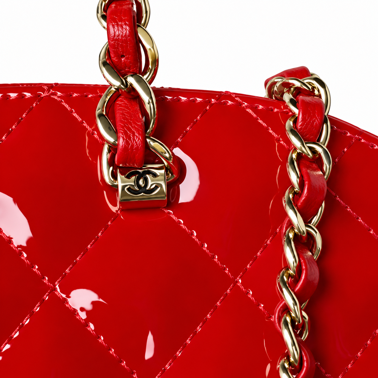 Chanel Quilted Contrast Stitch Vertical Bag 20.5×28.5×7cm
