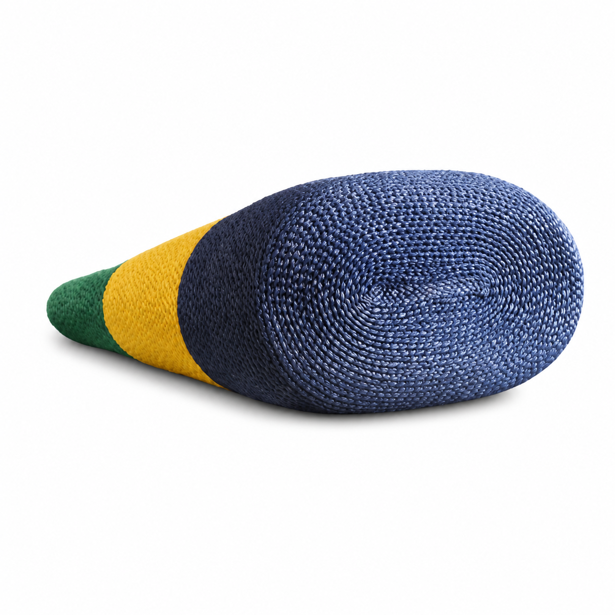Chanel Green, Yellow & Navy Raffia Market Tote | Black CC & Leather Handles — 58cm
