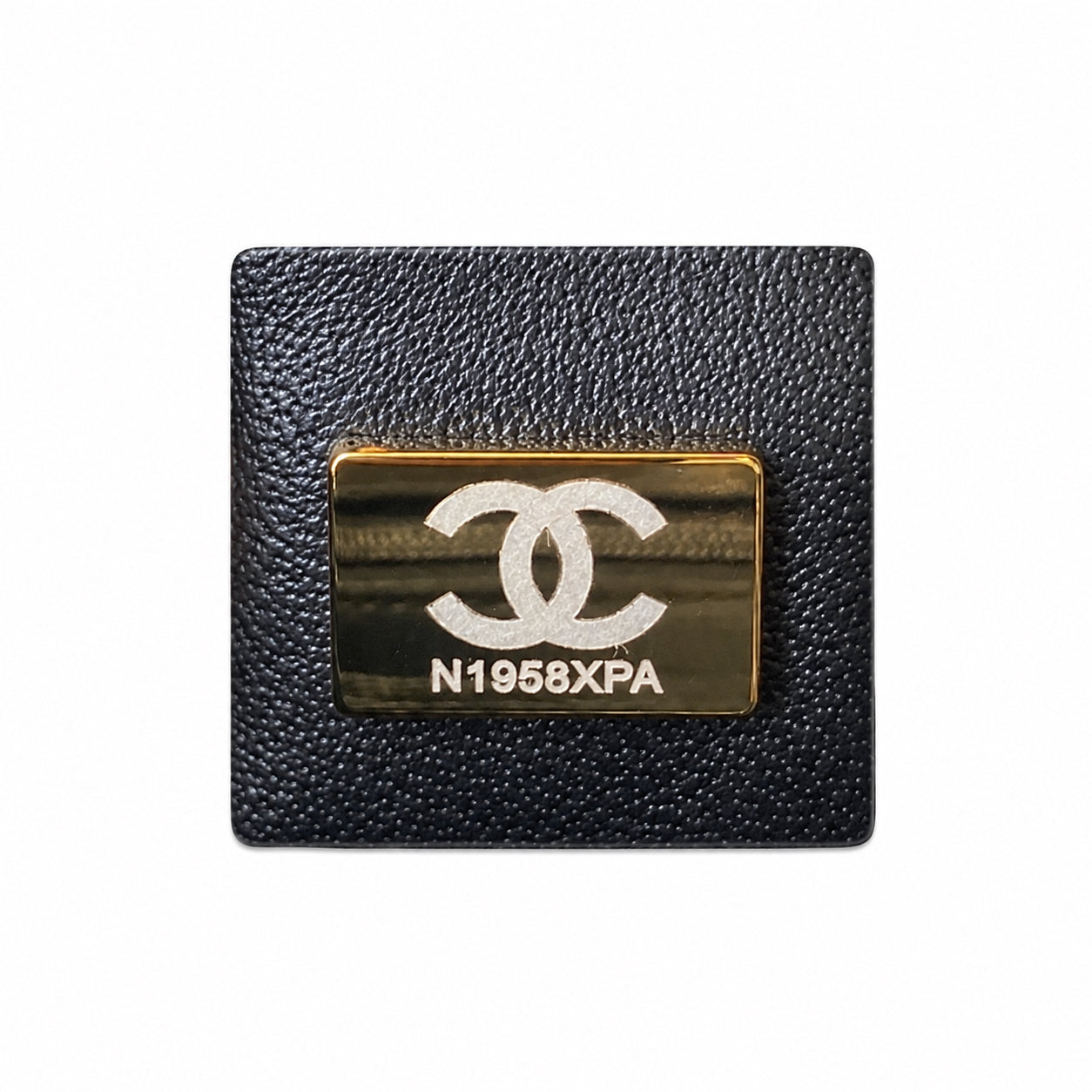 Chanel Black Quilted Caviar Double Flap Bag | Gold CC Plaque & Dual Gold Chain
