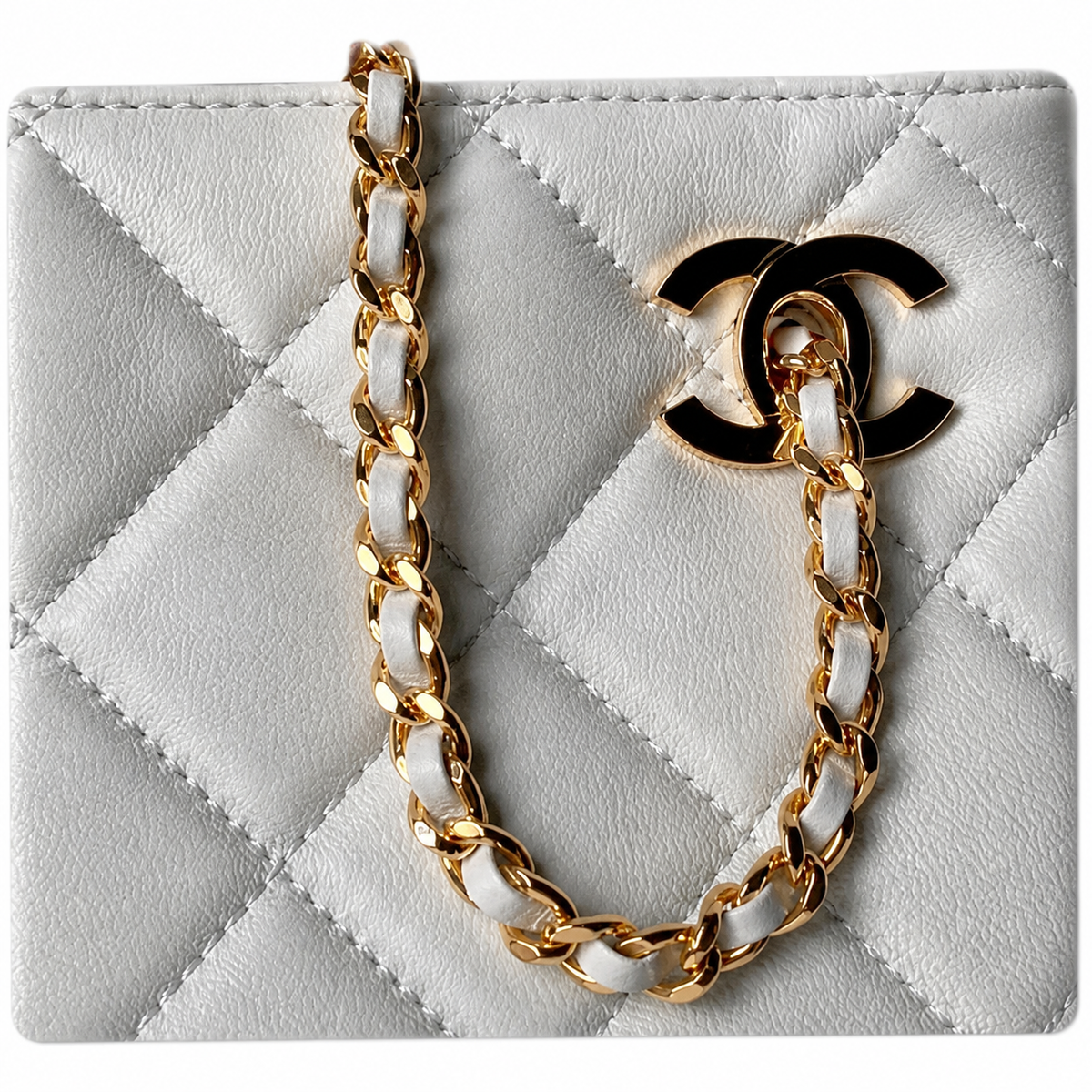 Chanel Classic Quilted Horizontal Flap Bag | CC Hardware & Gold Chain — 24.5cm
