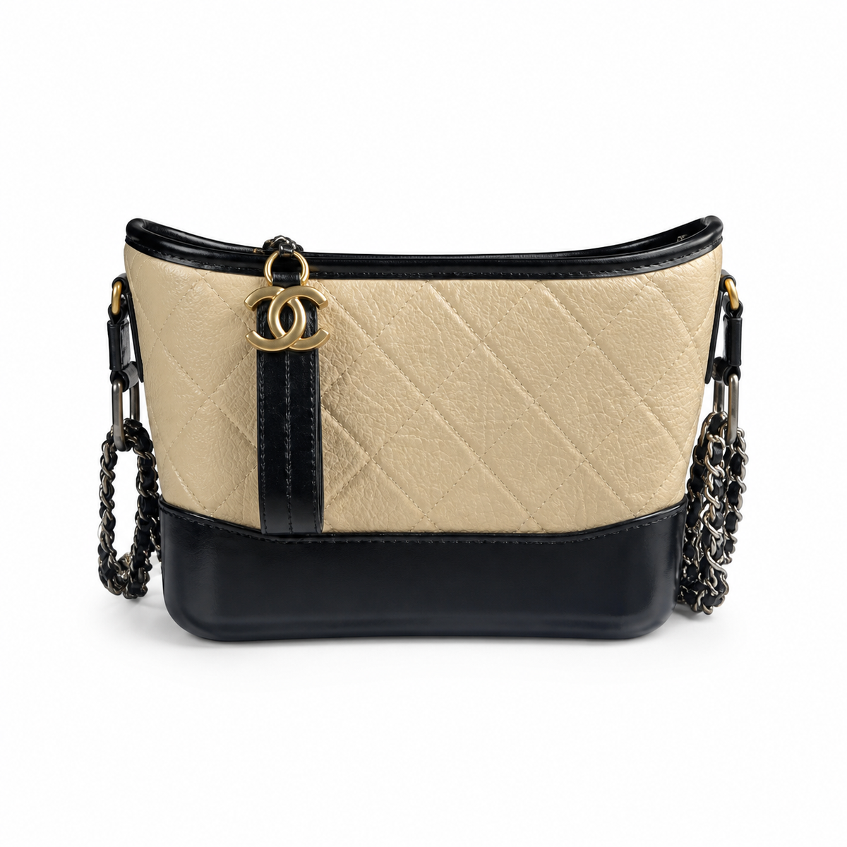 Chanel Classic Quilted Flap Bag | CC Turn-Lock Leather Chain Strap — 15x20cm