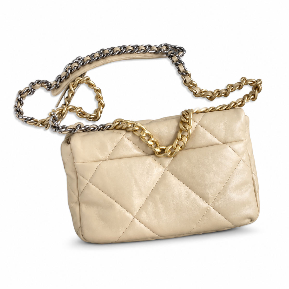 Chanel Classic Quilted Flap Bag | CC Turn-Lock Gold Hardware Leather Chain — 26cm