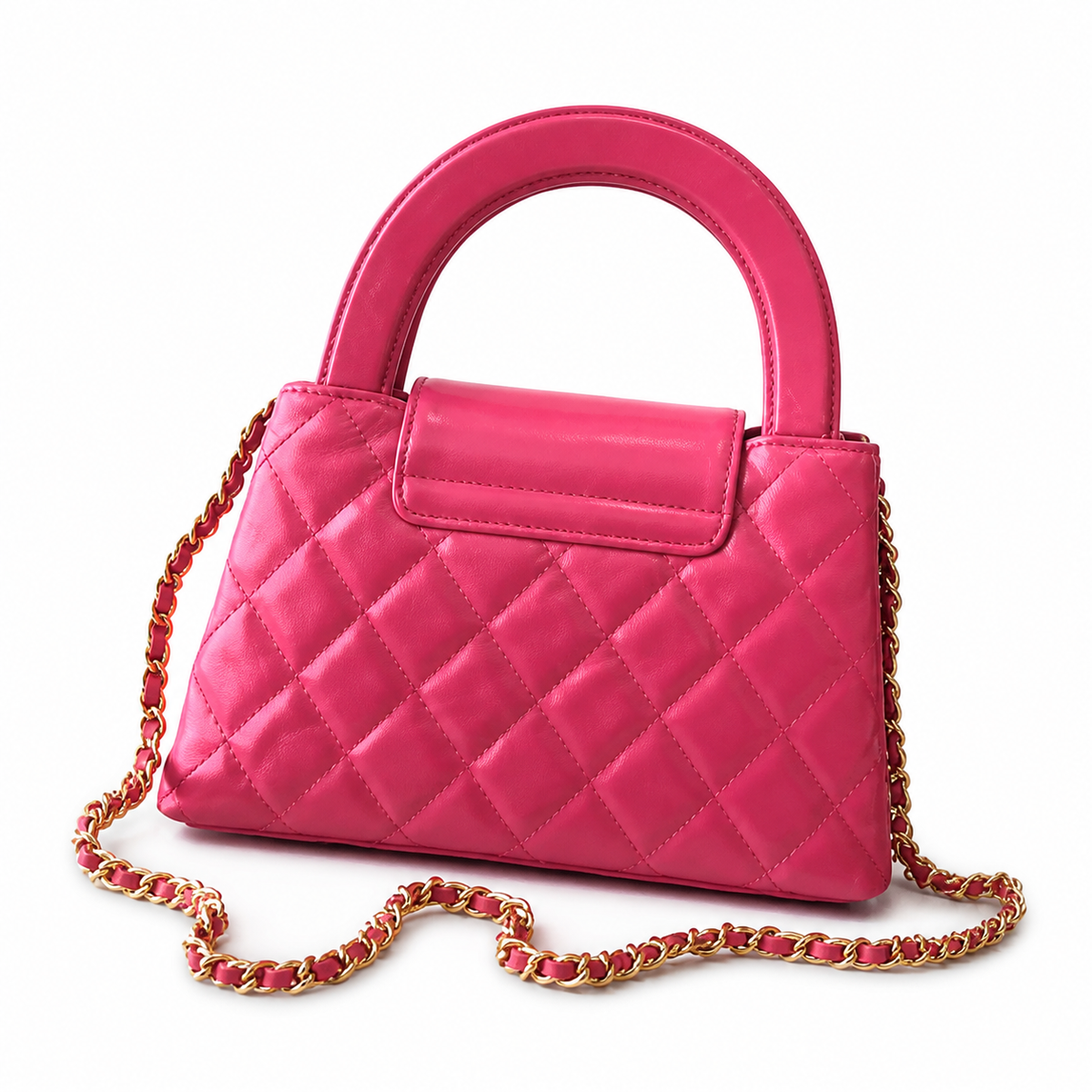 Chanel Classic Quilted Mini Flap Bag | CC Turn-Lock Leather Chain Strap — 13x19cm