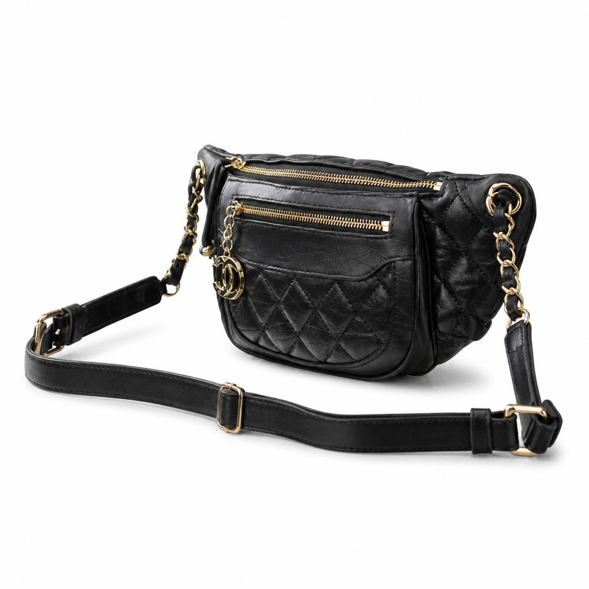 Chanel CC Quilted Elongated Flap Bag | Gold Hardware & Chain — 34cm