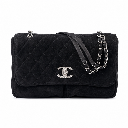 Chanel Classic Quilted Grand Flap Bag | CC Hardware & Gold Chain — 34cm