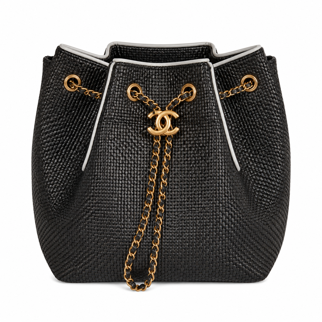 Chanel Classic Quilted Handbag | CC Turn-Lock Rigid Top Handle Chain Strap — 26x30cm